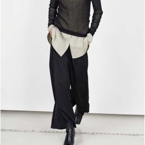 Annette Görtz Elfi Wide Leg Split Ankle Pants 31130-08 Black Size 44 US 14